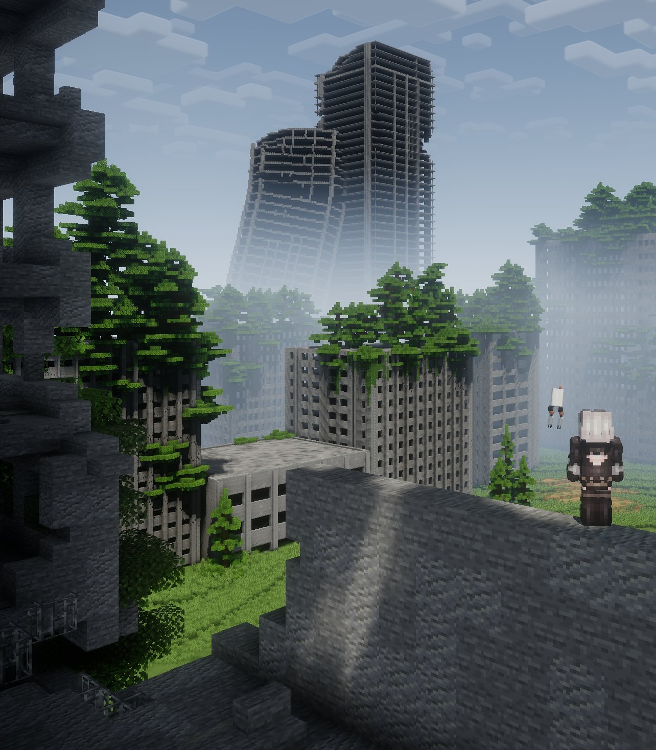 Viator マイクラでnier Automataの廃墟都市を再現しました Minecraft Minecraft建築コミュ T Co 12uttdmi00 Twitter