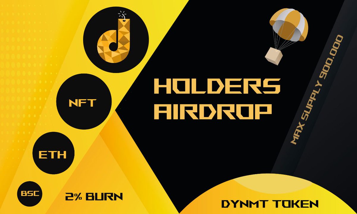 DDynmt's tweet image. Our holders airdrop is under way!

Take part before 23:59 GMT on 31 August to earn up to 12% of your balance in #DYNMT.

For full details and criteria, please visit our Medium page below: 

medium.com/@dynmt/dynamit… 

#eth #btc #bsc #airdrop