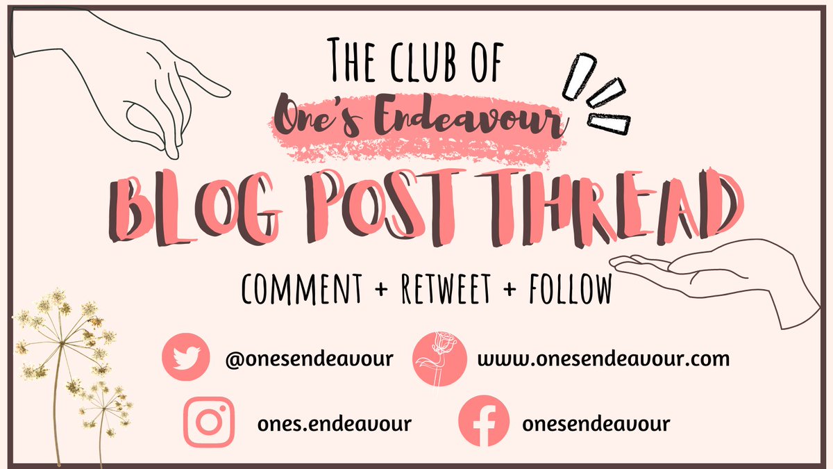 📌𝓢𝓪𝓽𝓾𝓻𝓭𝓪𝔂 𝓑𝓵𝓸𝓰 𝓟𝓸𝓼𝓽 𝓣𝓱𝓻𝓮𝓪𝓭📌

⭐️Share your amazing blog post
⭐️Comment on other’s posts
⭐️Spread the love by RT&amp;like this post

I'll be returning all comments 
<a href="/BloggersHut/">Bloggers Hut ✨</a> #BloggersHutRT <a href="/BBlogRT/">BBlog RT</a> @cosyblogclub #theclqrt #TRJForBloggers #bloggerstribe
