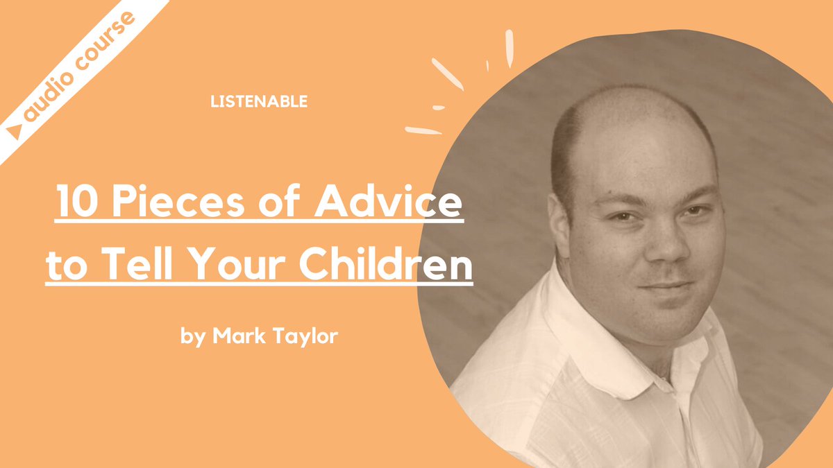 Learn the best piece of advice to tell your children with our new audio course by Mark Taylor <a href="/taylormapps/">Mark Taylor</a>. We hope this advice will support positive conversations between adults and children. Listen now! 🎧
e95jg.app.link/lcDw2pMcvib