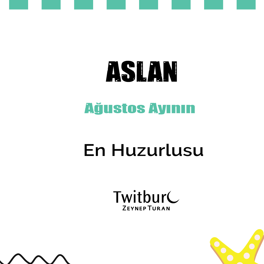 twitburc's tweet photo. 🍃🍃 Ağustos Ayının En Huzurlusu Aslan Burcu
🔹 Hayatındaki taşların yerine oturuyor. 
🔹 Kalbin, önünü görebilmenin verdiği huzur ile doluyor. Gerçeklerden kopmayan tarafın, geleceğinin tuğlalarını döşüyor. 
🔹 Duygularını rahat ifade edebileceğin bir ay olacak. https://t.co/np63WCtOLM