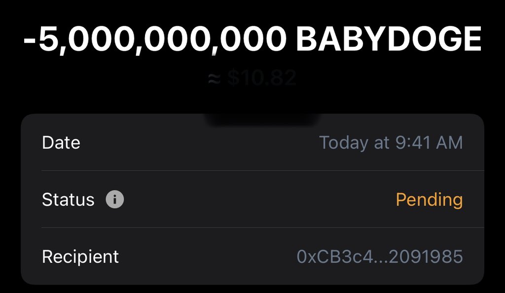 5 billion sent #babydoge