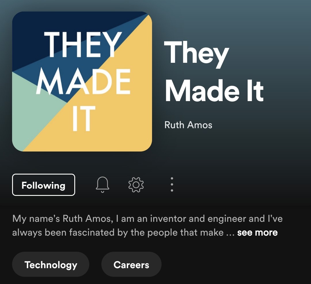 LeanintoDesign's tweet photo. So this podcast just made me laugh, and cry a bit. "Be your authentic self....but I know that's hard" this quote hit hard today. 👍 @ShroukELA my new favourite engineering belly dancer. 🤣🤣😍 Great show @RuthAmos #BadassEngineers #TheyMadeIt https://t.co/NXMRMWugy6