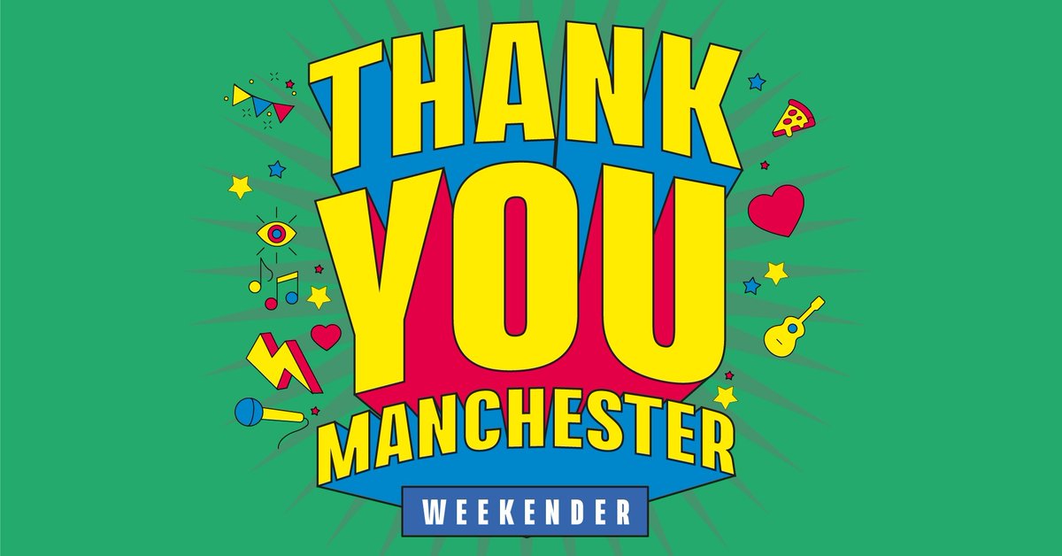 There's only 1 week to go until the Thank You Weekend 😱

Get ready for 2 days celebrating your efforts for our city.

Expect a ton of free and safe performances ranging from street theatre, to music, to dance 🎭

Tap 👇 for more

orlo.uk/Events_sYntL

#ThankYouManchester