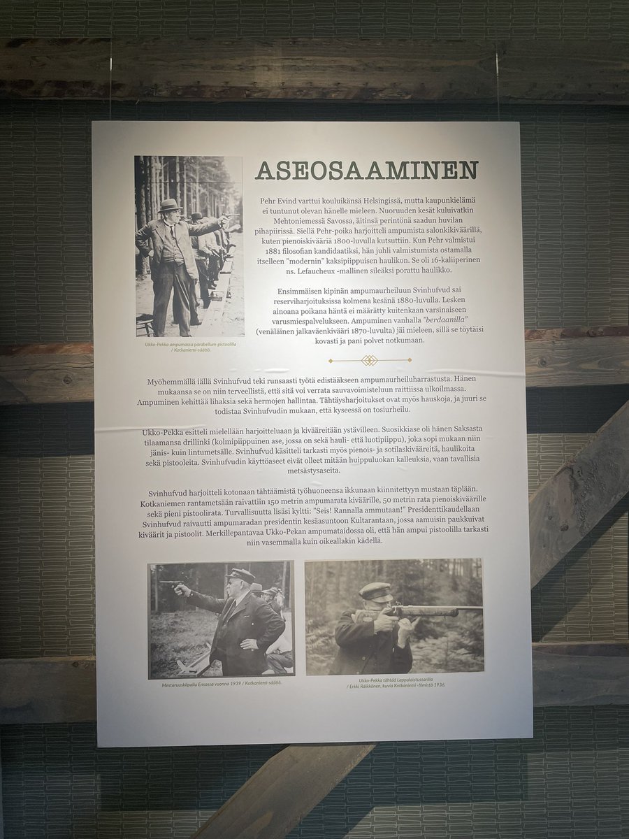 P.E. Svinhufvud oli myös aktiivinen metsästäjä. #metsästys #kotkaniemi #svinhufvud