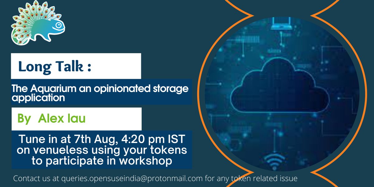 Very interesting talk on "The Aquarium an opinionated storage application" from our very talented speaker Alex Lau. Register using events.opensuse.org and join us for more such talks at #osas21 #oSAVS21 #linux  
<a href="/openSUSE/">openSUSE Linux</a>ID @openSUSE #OpenSource #opensuseasiasummit
