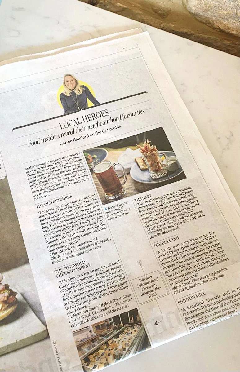 CotswoldCheese's tweet photo. We’re in today’s @Telegraph! Thank you @carolebamford for supporting us and other locals 💛 https://t.co/MzfMYfFbZo https://t.co/mhwCdGNYMf