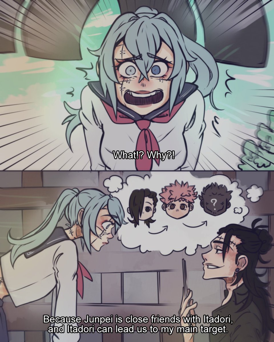 HeliPeach's tweet image. 2/6 of my art-serie &quot;Fem Mahito and the next day&quot; ❤️
I hope you like !❤️
When i did &quot;Follow Mahito trough a day&quot;-art-serie, I didn&apos;t have a story in mind, but now I do and I want to tell it to the end ❤️
#Mahito #Geto #GetoMahi #JujutsuKaisen #femmahito #fakeanimescreenshot