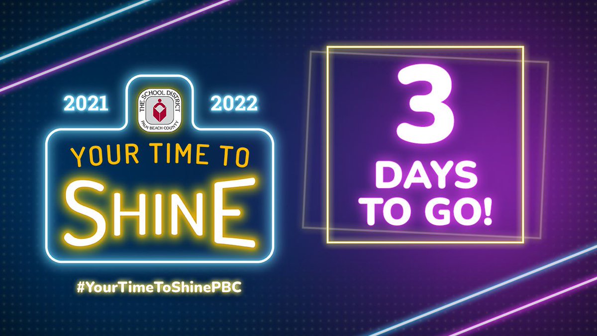 3️⃣ days until school starts! ⏰ Before you set your alarm for the first day of school on Tuesday, double check your school’s hours here: buff.ly/3Ciretb #YourTimeToShinePBC