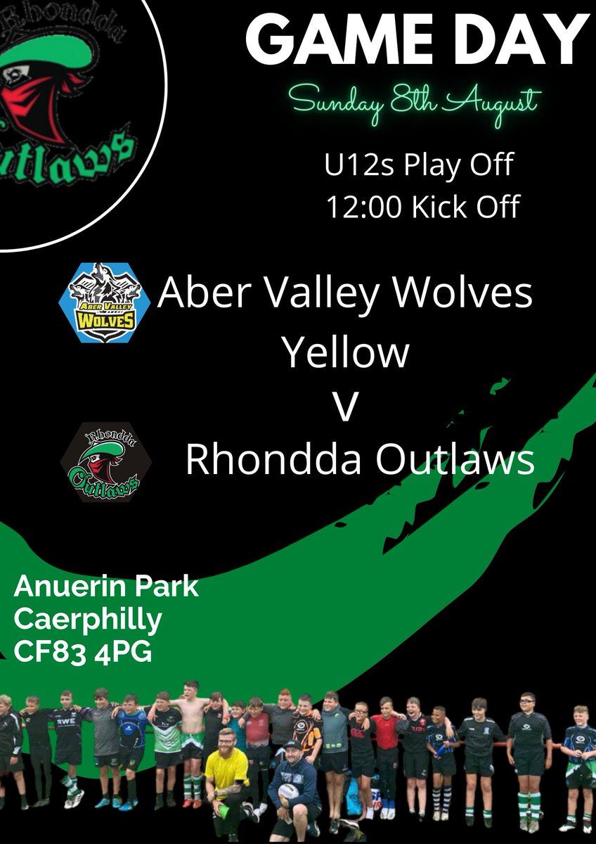 Our U12s are away against <a href="/AberValleyW/">Aber Valley Wolves</a> tomorrow in a crucial play off match.

Kick Off - 12:00
Anuerin Park
Caerphilly
CF83 4PG

Gets yourselves down there to cheer on the boys.