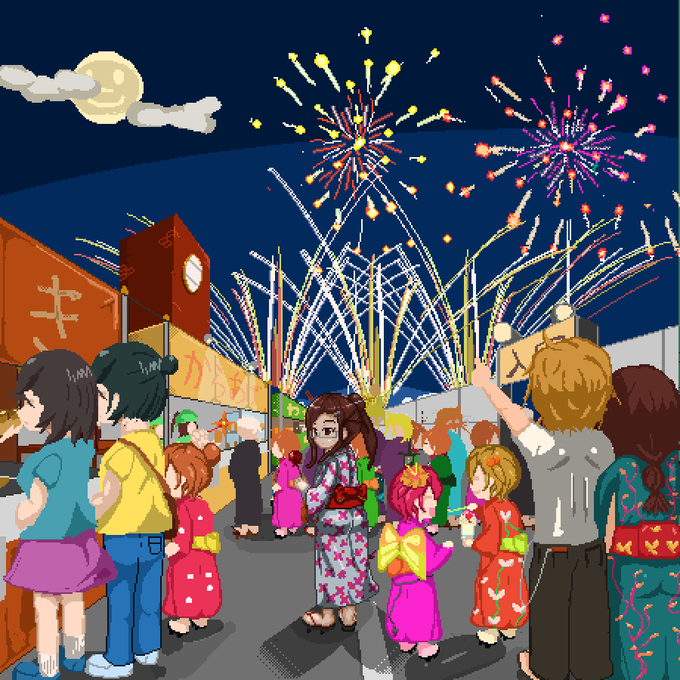 花火大会のtwitterイラスト検索結果 古い順