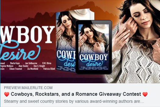 BVSBooks's tweet photo. RT @elusive_6788: ❤Cowboys, Rockstars, and a Romance Giveaway Contest❤ https://t.co/E6l2VjABXl 

Sign up for a chance to win a free @BVSBooks ebook: https://t.co/FgN9Rsqeud

#romancebooks #newsletter #Giveaways #ContestAlert https://t.co/g9vXKQlp2k
