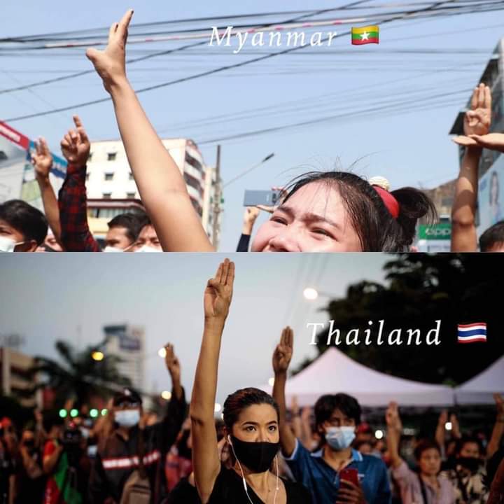 We stand with Thailand people.
We must win.

#MilkTeaAlliance 
#WhatHappeningInThailand
#WestandwithThailandPeoples
#wemustwinthisrevolution
#MyanmarStandsWithThaiLand