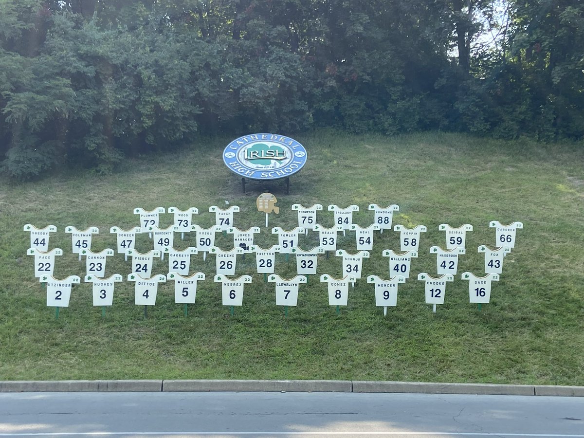 Senior ☘️🏈 signs are up!!