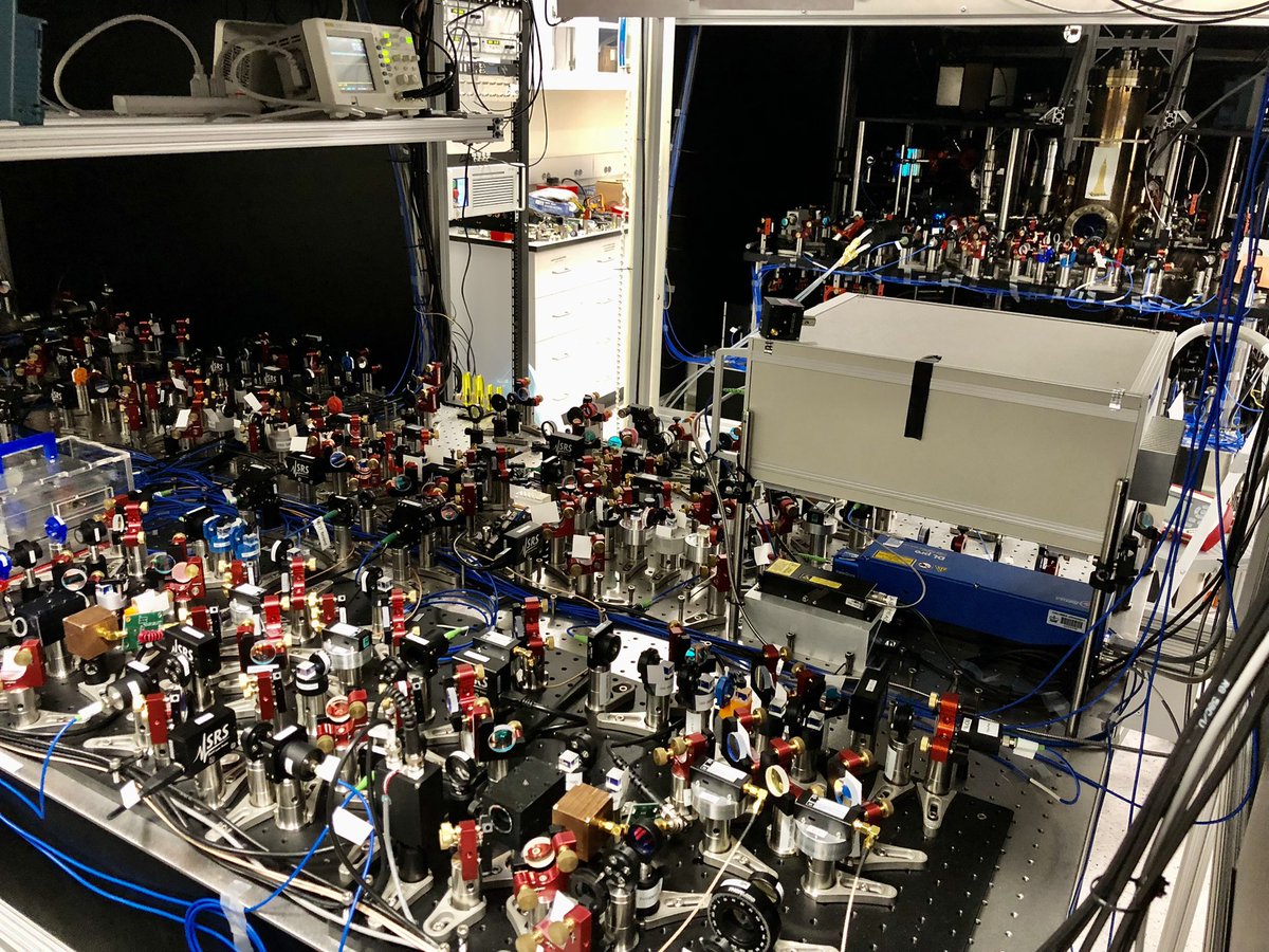 sebalexwill's tweet image. Two laser tables of our NaCs experiment. Usually they are behind doors, now some maintenance after a good stretch of data taking 😊😊#quantum #ultracold #atoms #molecules