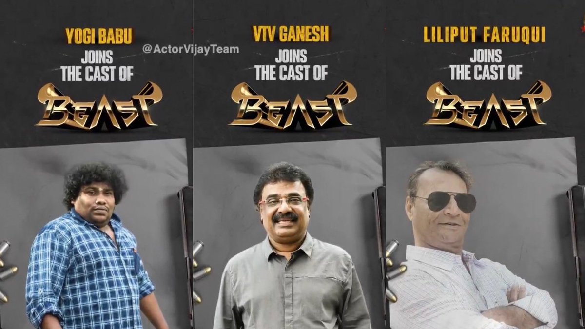 navneetakrisnan's tweet photo. உண்மையிலே இது பீஸ்ட் அப்டேட் தான்.
#BeastCastUpdate #Beast @selvaraghavan @iYogiBabu #VTVGanesh #LillyPut @sunpictures https://t.co/WeX6H6nUwT