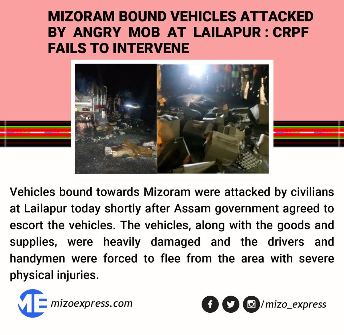 _itsremruati_'s tweet photo. The second time it happens under the escort of @assampolice. What a shame!!

#AssamPoliceFakeEscort https://t.co/HjmMvlXt4x