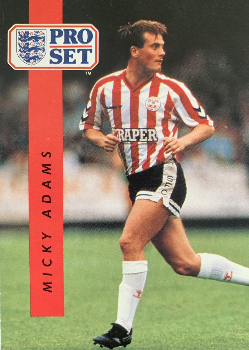daily_set's tweet photo. 144 league games and 7 goals for @SouthamptonFC during a career in football spanning some 35 years.  From @SheffieldUnited youth to @sligorovers manager. Cost Saint £250k from Leeds and enjoyed a stay of nearly 5 years. #ProSet #ProSetDaily #saints #MickyAdams https://t.co/nnQtoekc1N