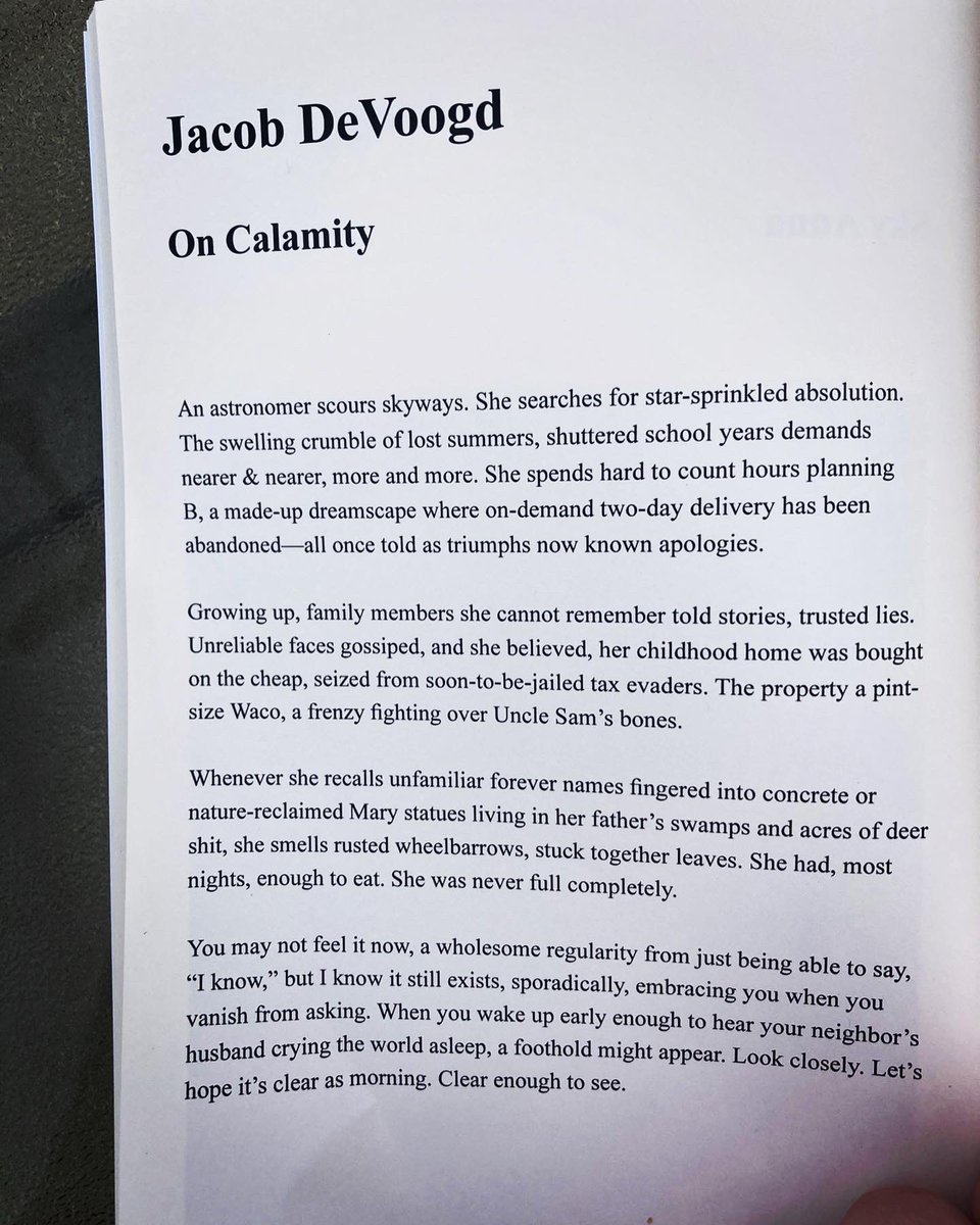 JacobDeVoogd's tweet image. Honored to have a poem in the new issue of @FlintHillsRev alongside so many incredibly talented writers.