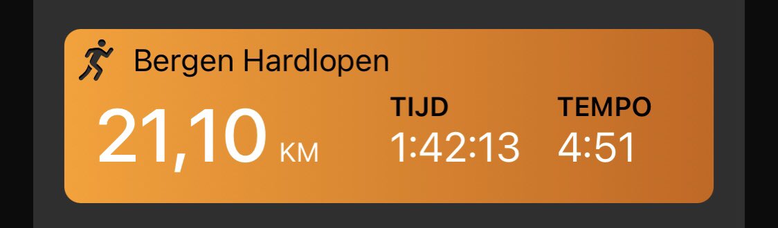 Ook als je 63 bent, dit is wat de inspiratie van #sifanhassan #femkebol en al die andere toppers met je doet, een gewone training loopt zomaar uit de hand tot een - voor mij dan - snelle halve marathon…