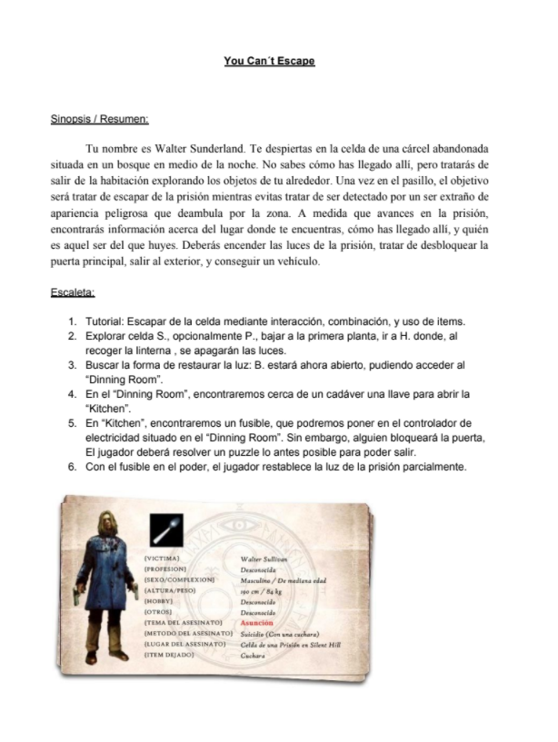 MikeRockpro's tweet photo. Primeras ideas del primer videojueguito de hace 2 añitos. No veo las referencias a Silent Hill por ningún lado, Rick. https://t.co/JIIEqu4eLX