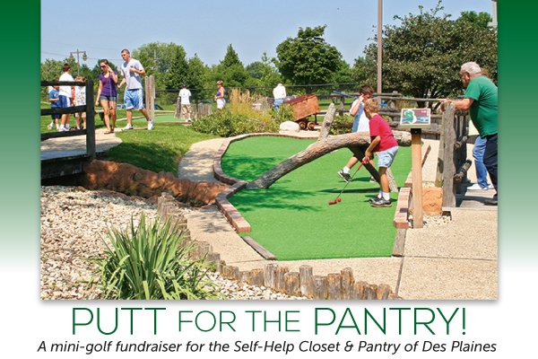 The annual Putt for the Pantry Fundraiser is TODAY from noon to 4p at Mt View Adventure Center in Des Plaines. Join the fun and support a great organization! dpparks.org/event/putt-for…