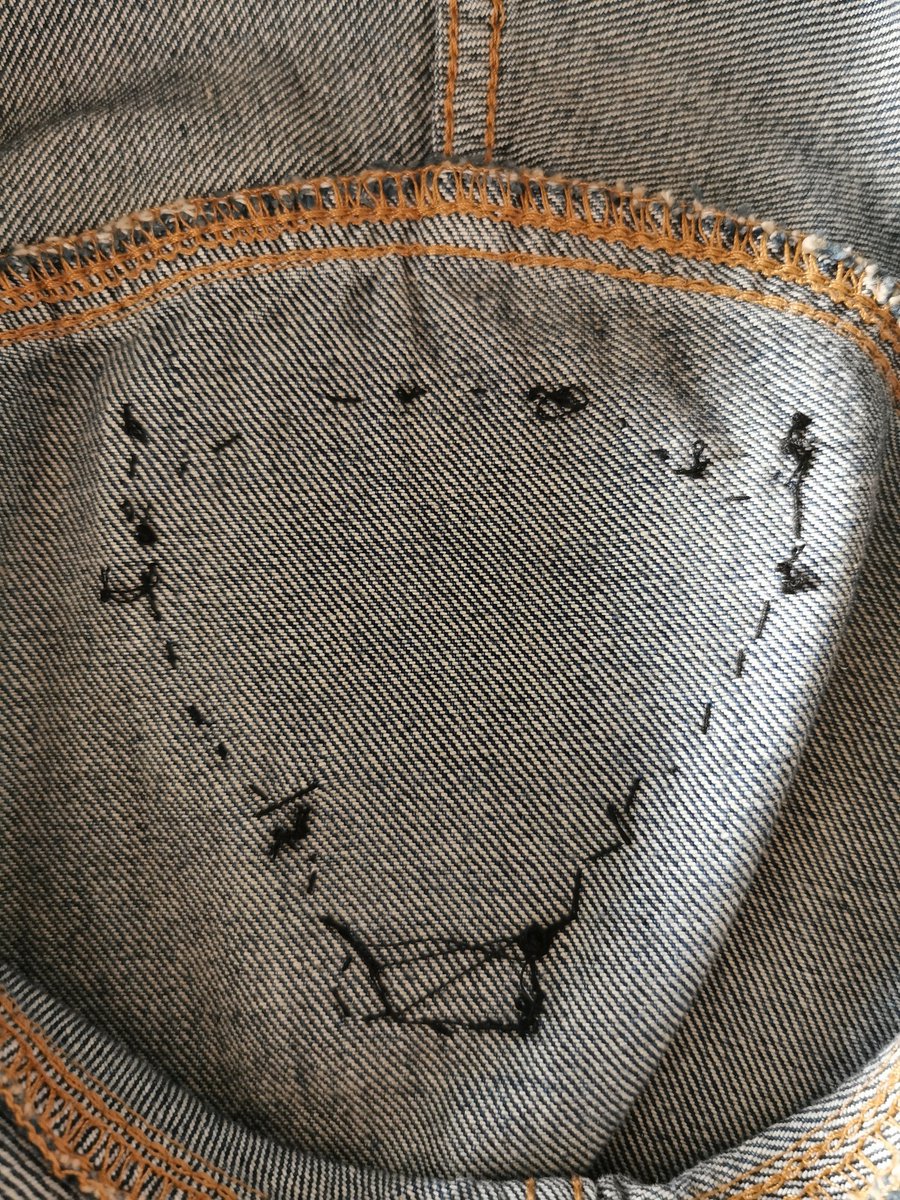 StevenGlodek's tweet photo. Took a bit longer than I had hoped to get it on. The sewing isn't pretty but it got the job done. @TESDTownStore #fourcolordemons #fourcolorsforlife #ant  #fcd #tesd #tellemstevedave https://t.co/5bLednv3I6