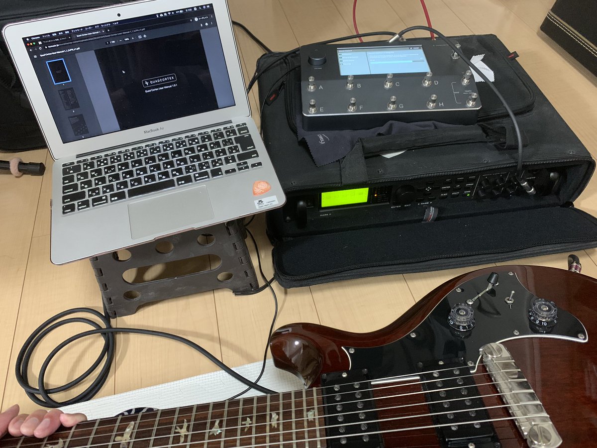 Aftermath_PRS's tweet photo. 夜な夜な闇の儀式やってる。AXEのモデリングをQUAD COTEXでキャプチャするという荒技。#quad_cortex https://t.co/r5xL80Xh9e
