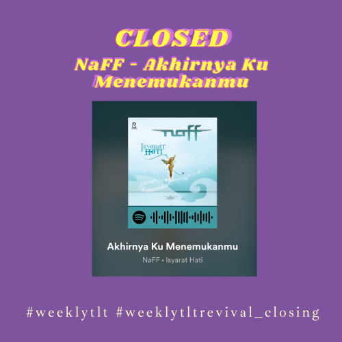 weeklytlt's tweet photo. SUBMISSION FOR #weeklytltrevival_closing IS NOW CLOSED. https://t.co/C0sLu9JvwN
