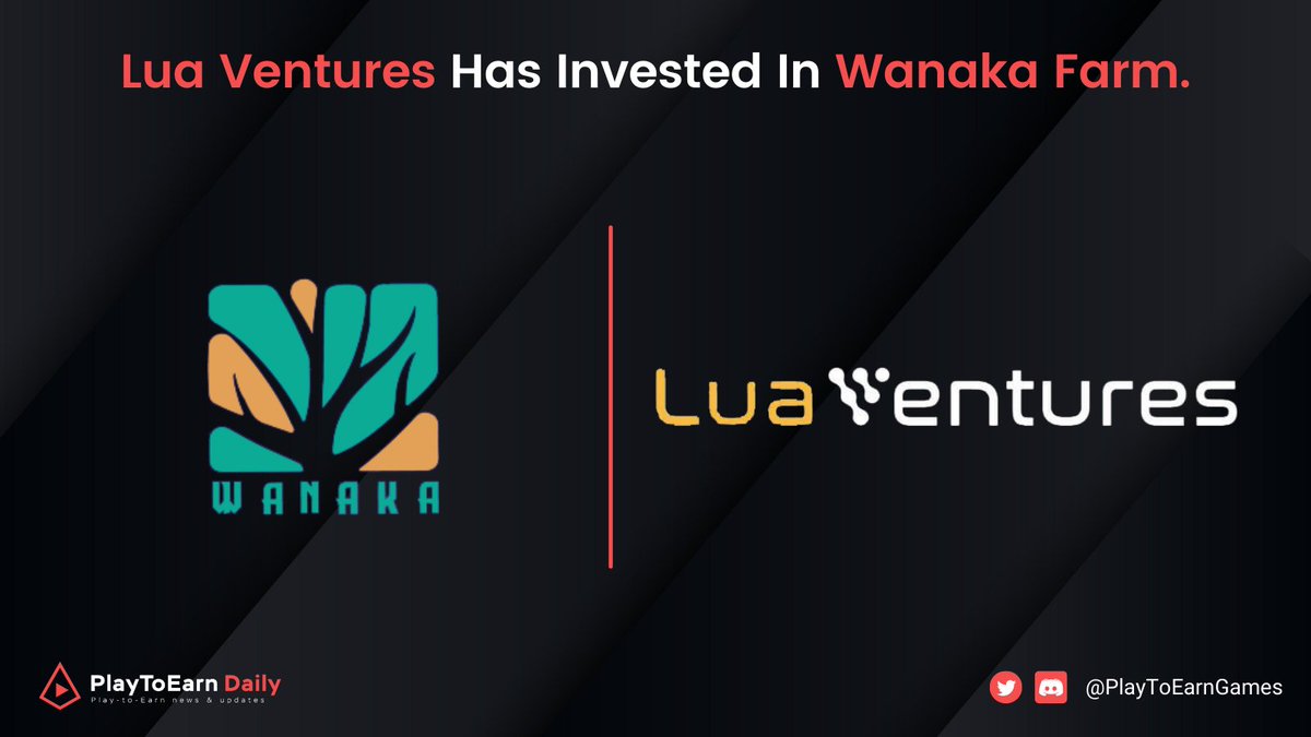 Lua Ventures, part of the #TomoChain VC foundation, has announced its investment in <a href="/Wanaka_Farm/">Wanaka Farm</a>! 

$WANA will take advantage of $LUA's ecosystem to support its development as a leading multiplayer #NFT blockchain-based game 😎

👉wanakafarm.medium.com/lua-ventures-h…

#BSC #BNB #NFTs