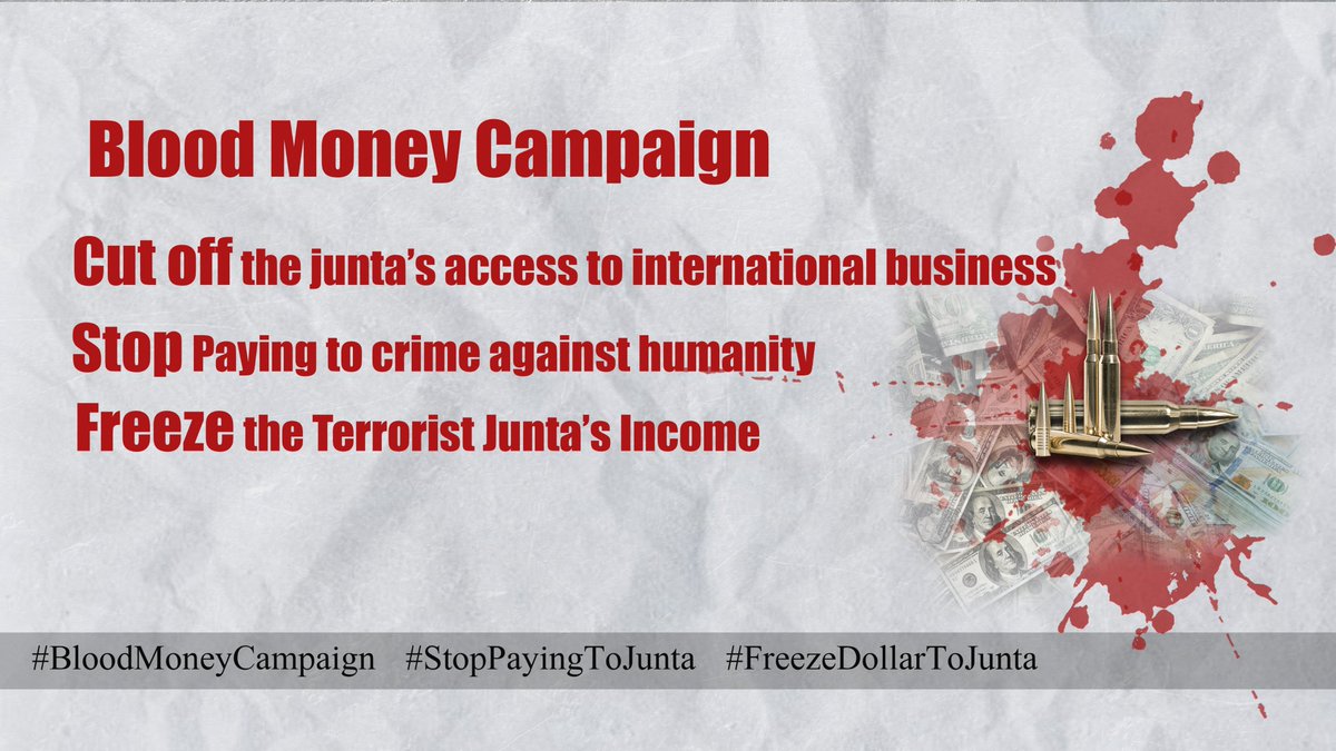 bloodmoney22222's tweet photo. Cut off the junta’s access to international business

@TotalEnergies @Chevron @PTTEP @Petronas  @POSCO_E_n_C  @dbsbank @OCBCBank

@BaharatElectronic  @NaungYoeTechnologies

@VW  @DeutschePostDHL @MAN_Group 
@adidas  @Primark  @hm 

#bloodmoneymyanmar https://t.co/KjhvuX1dWH