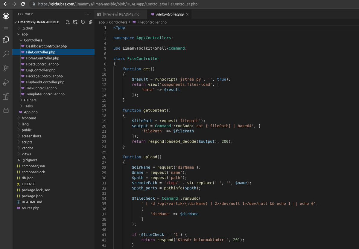 aliorhun's tweet photo. Bugün güzel bir bilgi öğrendim. Herhangi bir açık kaynak kodlu Github deposunu, aynı isimdeki https://t.co/byYFjLzkmT adresi (github'a 1s ekleyerek) üzerinden online VSCode editörle açıyor gibi kullanabiliyorsunuz. Oldukça verimli bir özellik. 

https://t.co/mGqvnQoYcN https://t.co/F9ePevX5nx