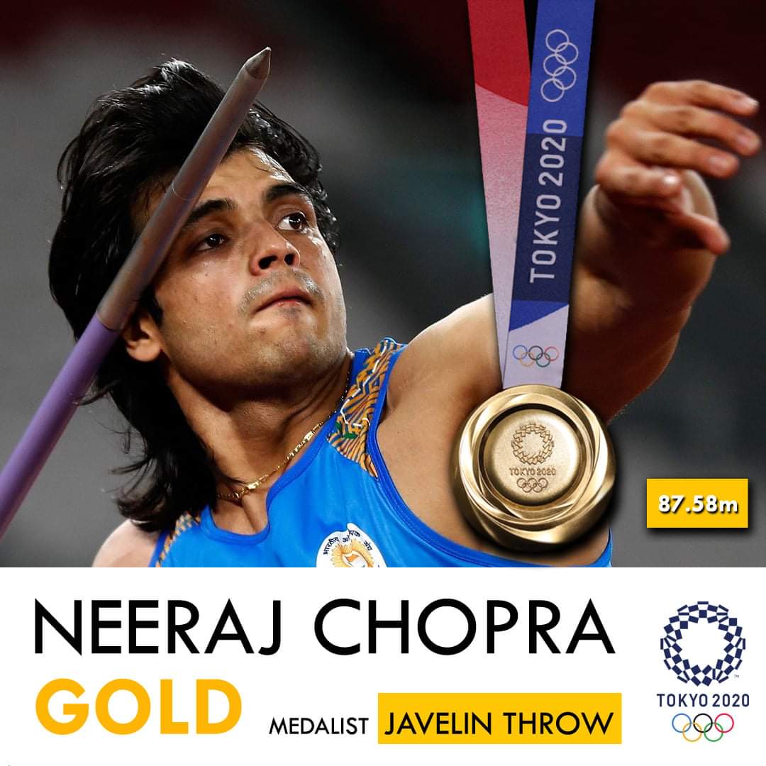 Neeraj Chopra....all hail the king. You have made us proud.
#IndiaAtTokyoOlympics #Tokyo2020