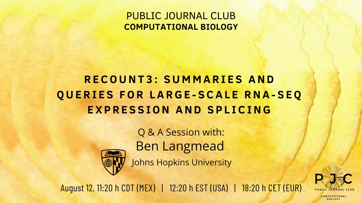Public Journal Club Computational Biology tweet media