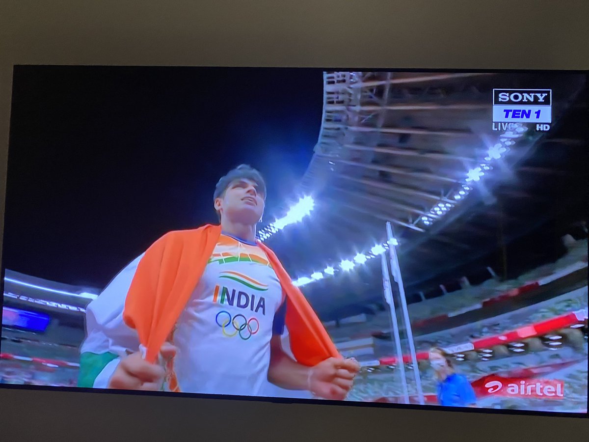 JasmeetUnivers's tweet photo. Congratulations India, Take A Bow Champion #NeerajChopra #Gold https://t.co/sSQDGBJ64d