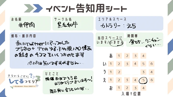 明日【カトラリー:え5】でスペースいただいてます～!よろしくお願いします(∩'∀`)∩
#そういうブラネロ3 