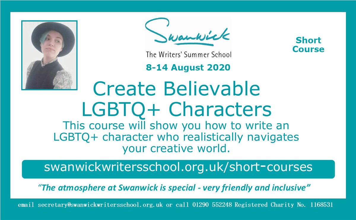 swanwickwriters's tweet photo. ...in addition to memoir, writing believable LGBT+ characters, and even more scriptwriting (plays this time).
2/2
#swanwickwriters #swanwick2021 https://t.co/ucUBfGLALi