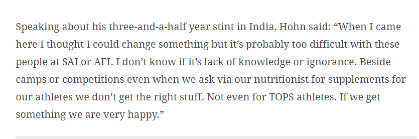 He did it despite the <a href="/afiindia/">Athletics Federation of India</a> apathy. 

Remember this when you celebrate his win. 

His coach said 
- they don't get the right supplements. 
- Didn't want to send him to Europe for training (managed thanks to JSW) 

indianexpress.com/article/sports…