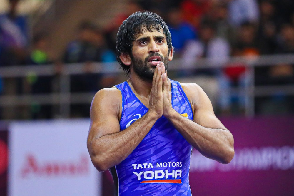 Congratulations to champ #BajrangPunia for making the nation proud with a #Bronze in the men's 65kg freestyle #wrestling  at #Tokyo2020 . #Cheer4India