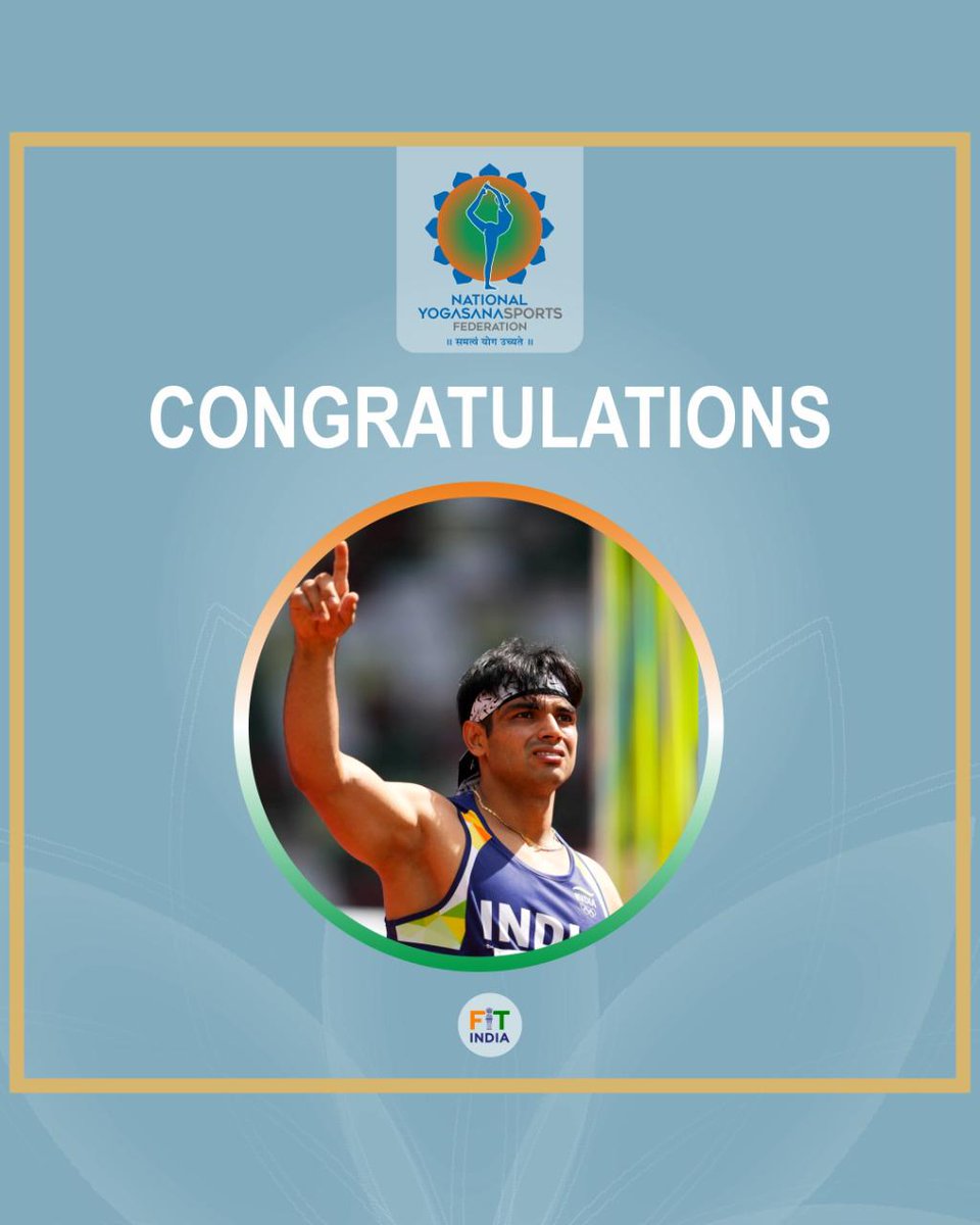 DrJaideepArya's tweet photo. Congratulations to all our Olympians - looking forward to having a Olympic roadmap for #NYSF
#Yogaasana_sports
#JavelinThrow 
#NeerajChopra for GOLD

From
@yogrishiramdev 
@PMOIndia https://t.co/aLijw5eUQr