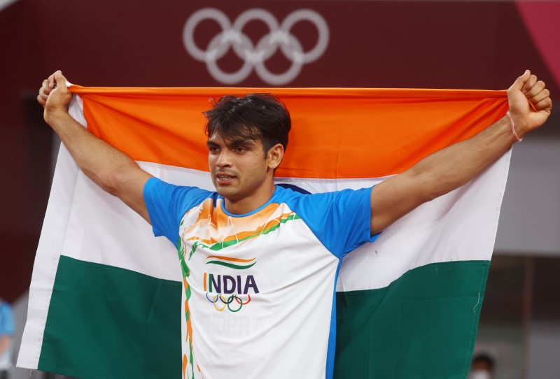 Neeraj Chopra wins india's first gold at tokyo olympics.
#Olympics 
#goldmedal 
#NeerajChopra 
#Javelin