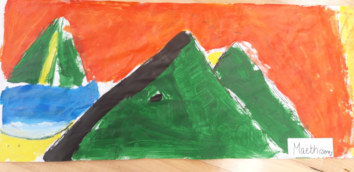 OgrasOgras's tweet photo. Ealaín iontach! @ForasnaGaeilge @GlornanGael @CnaG @mayotourism @ScoilAcla @achilltourism @RTERnaG #anghaeltacht #ogras #AnGhaeilge #campaisamhraidh #summercamps #Gaeltacht https://t.co/ZtyeddwJ7C