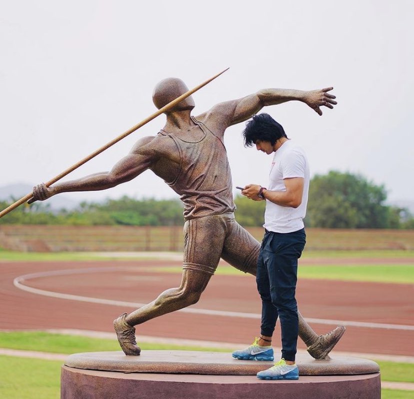 madhavjerry's tweet photo. Indian Hero …You have written your name in Indian history  #NeerajChopra  #Tokyo2020 https://t.co/4AMThp7n2D