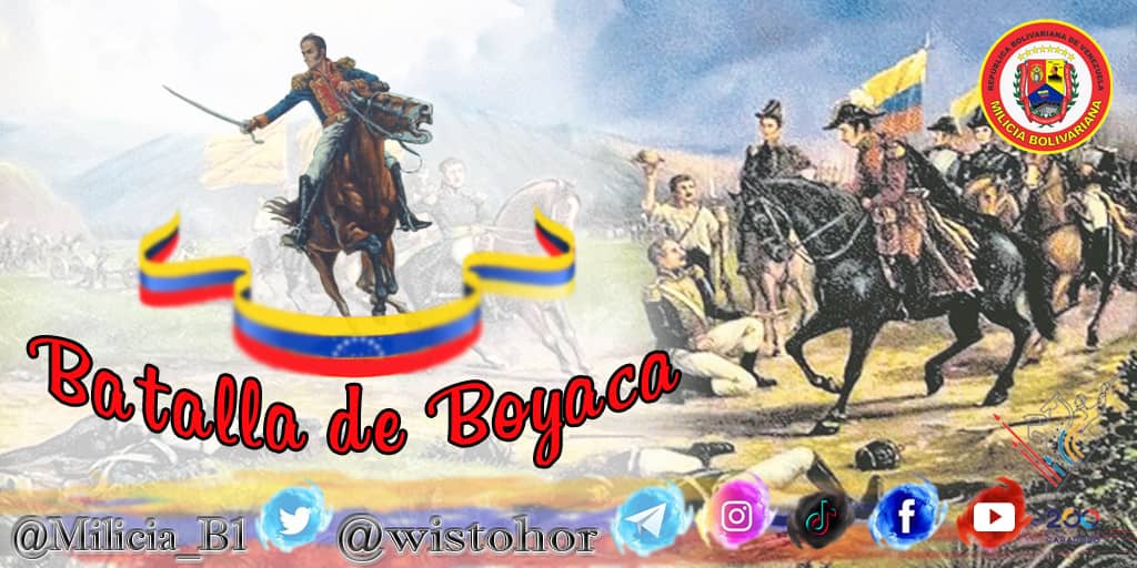 #07Ago|| La @Milicia_B1 recuerda los 202° Años de la Batalla de Boyacá, gesta historica que consagró la independencia de la Nueva Granada. Nuestros hombres y mujeres demostrando el valor por la libertad Nuestro pueblo sigue por maternos libre e independientes. #TriunfoEnBoyacá