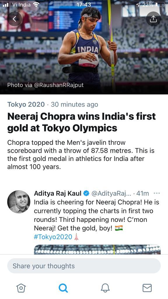 10th Gold Medal for India in 120 years and all of them brought by MEN. #BharatKaBeta @PMOIndia #Olympic @NCWIndia @BabitaPhogat #MRA @RijijuOffice @DoJ_India