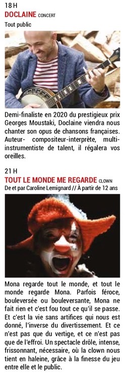 Ce soir dans les bois #festival #theatre #clown #musique #doclaine #termesdarmagnac #gers #lebonheurestdanslegers #evenements #spectacles