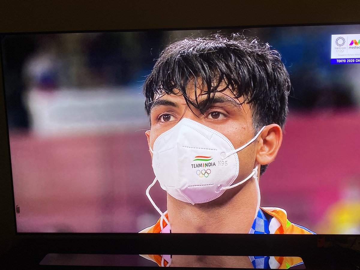 patilsandy78's tweet photo. Super Proud moment #IndiawinsGold @Tokyo2020. Neeraj Chopra you have made us all proud 🙏🙏🙏 🇮🇳 India 🇮🇳 India https://t.co/lJqwylblfl