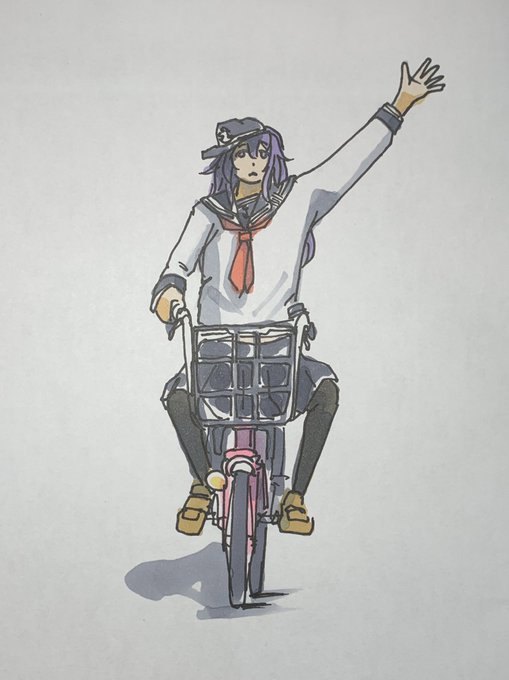 「自転車 学生服」のTwitter画像/イラスト(新着)｜4ページ目