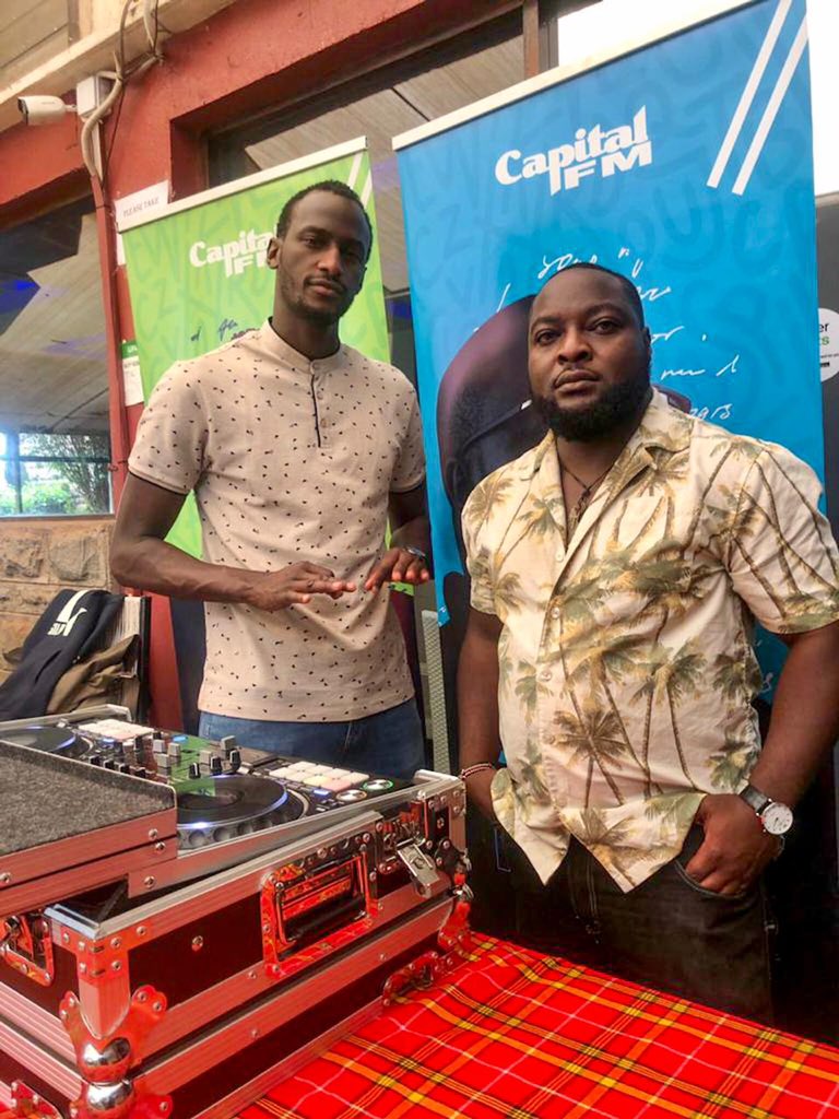 CapitalFMKenya's tweet photo. Spending Saturday @Thewinningpost5 with @jokisila and @djuvlive listening to HipHop meets Amapiano 🙌🏾 #HypeParty https://t.co/o7HeQpfx3e