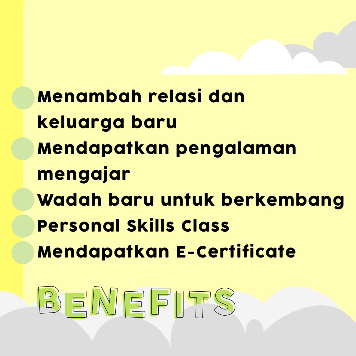 🌟 OPEN RECRUITMENT TUTOR BERSINAR PROJECT 🌟

Halo, Sober! Siapa nih yang kemarin nanyain tentang Oprec Tutor? Menyambut tahun ajaran baru, Bersinar juga akan membawa suasana baru dengan merekrut tutor-tutor yang berpengalaman dalam mengerjakan UTBK dan ingin berbagi ilmu!